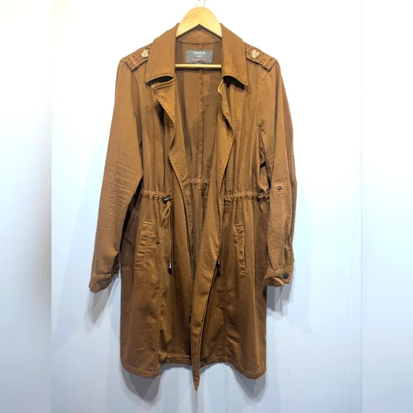 Torrid Drape Front Trench Jacket In Camel Size 1x - Picture 9 of 9